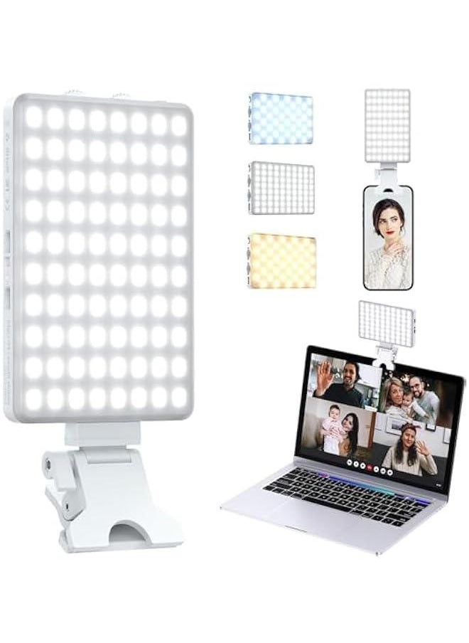 HOOKOR Selfie Light, LED Rechargeable Phone Light Clip, 3 Lights & Infinite Adjustment Modes, Selfie Light for iPhone, Phone, Ipad, Laptop, Tiktok, Makeup, Live Stream, Vlog  - Image 1