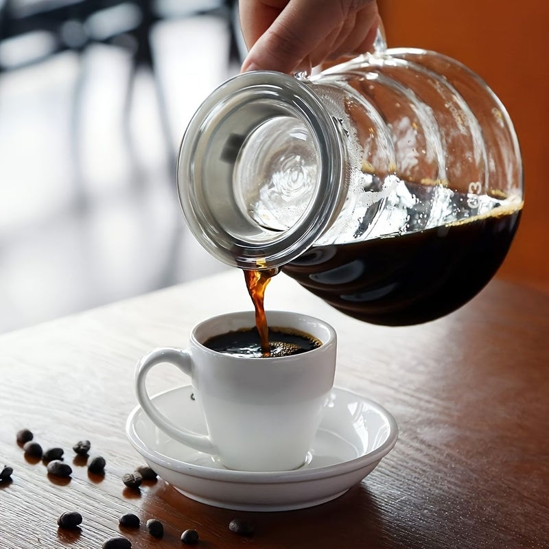 Standard Glass Coffee Carafe 600ml with Dripper Filter for Home Office - Image 2