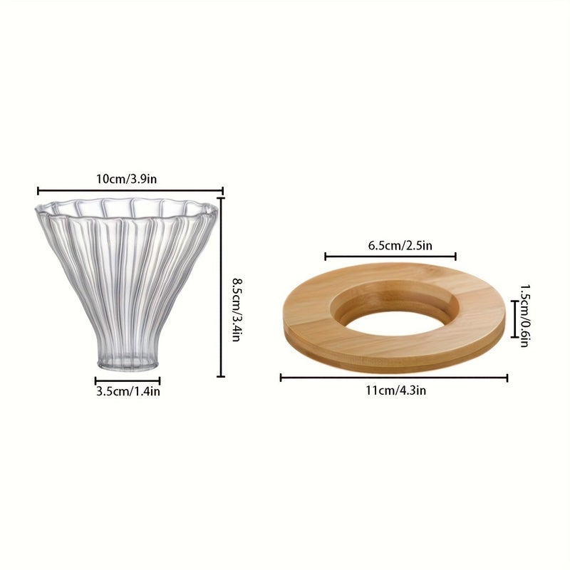 Standard Glass Coffee Carafe 600ml with Dripper Filter for Home Office - Image 3