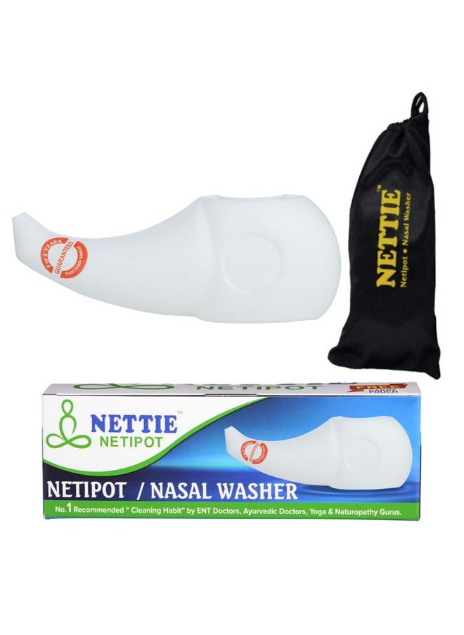 NETTIE Neti Pot |Food Grade Material 300Ml Capacity Bpa Free Free Carry Pouch Ergonomic Nasal Irrigation For Effective Relief Of Sinusitis Allergies And Cold Symptoms Jalaneti Pot Pack Of 1  - Image 5