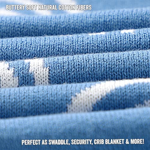 Bleu La La Baby Receiving Blanket Boys 100% Cotton Buttery Soft Cozy Receiving Swaddle Crib Stroller Blanket for Shower Gift Registry for Newborns, Infants, Toddlers (Rainbow - Blue) - Image 5