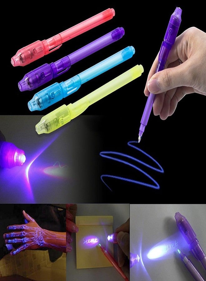 SILLYME 20 Pc Invisible Ink Magic Pen With Uv Light - Return Gifts Birthday Party For Kids - Secret Message Pen For Kids - Spy Pen Cheating Pen Gadget - Best Birthday Return Gifts For Kids - Black - Image 1