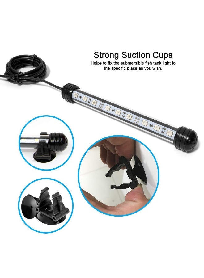 مصباح LED لحوض السمك، 29 سم، 3 واط، إضاءة متغيرة الألوان لحوض السمك مع جهاز تحكم عن بعد، لأحواض السمك من 15 إلى 20 بوصة - Image 2
