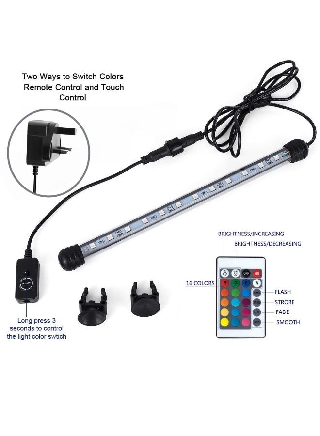 مصباح LED لحوض السمك، 29 سم، 3 واط، إضاءة متغيرة الألوان لحوض السمك مع جهاز تحكم عن بعد، لأحواض السمك من 15 إلى 20 بوصة - Image 3