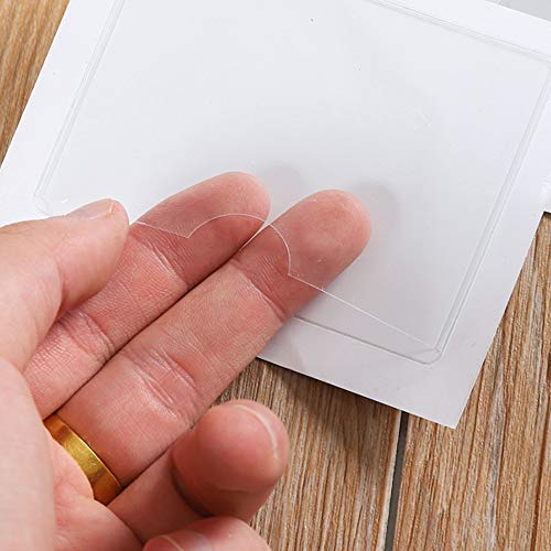 SKPPC 40 Pack Self-Adhesive Index Card Holder, Clear Plastic Library Card Pockets Label Holder with Top Open, Ideal Card Holder and 50 Sheets Colorful Index Cards, 3.8 x 5.3 Inch - Image 5