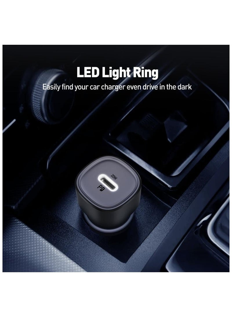 جودا شاحن سيارة JODA بقوة 20 واط ومنفذ USB-C يوفّر شحن سريع وآمن لأجهزتك أثناء القيادة. تصميمه المدمج باللون الأسود يجعله مثاليًا للاستخدام اليومي دون أن يعيق المساحة. - Image 3