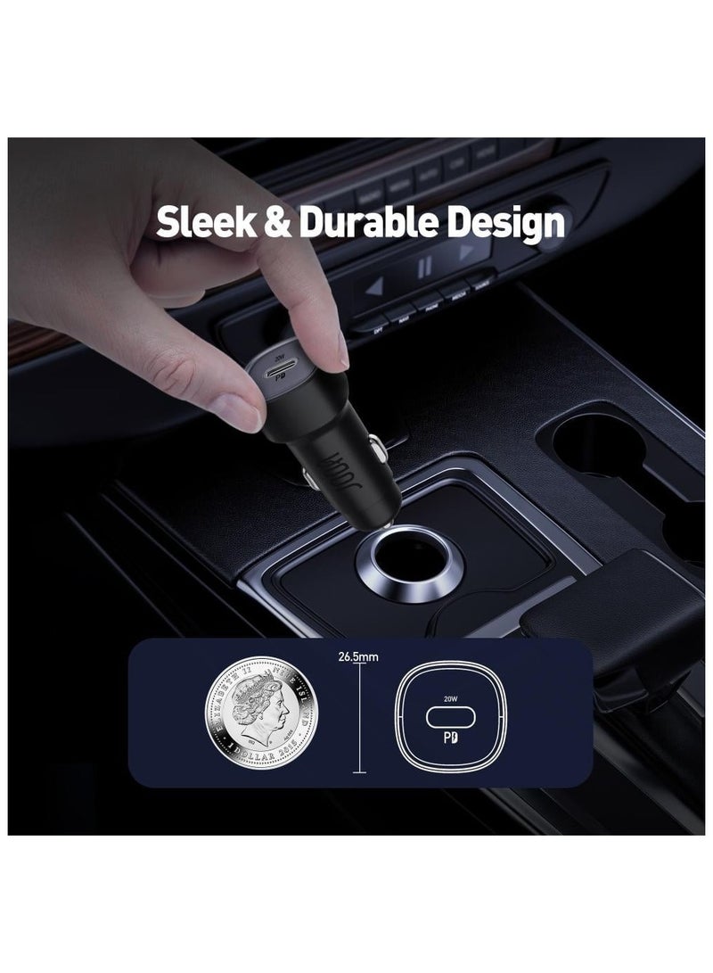 جودا شاحن سيارة JODA بقوة 20 واط ومنفذ USB-C يوفّر شحن سريع وآمن لأجهزتك أثناء القيادة. تصميمه المدمج باللون الأسود يجعله مثاليًا للاستخدام اليومي دون أن يعيق المساحة. - Image 4