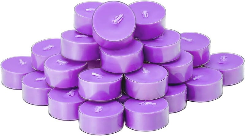 DEYBBY Natural Scented Soy Wax Tealight Candles Bulk, Lavender Aromatherapy Luxury Tea Candle Set of 36 - 4 Hour Burning Great Gift for Valentine's Day… - Image 1