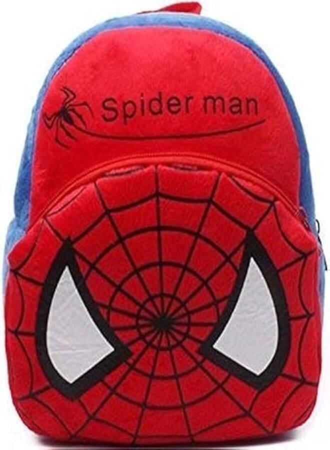 blue tree Kid's School Bagpack 3-5 Years 11 Litres Cartoons Soft Toy Bag Gift for Kids (Spider red)