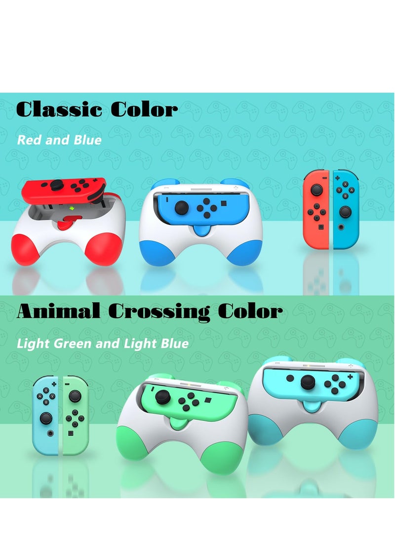 Generic - Joy-Con Grip for Nintendo Switch/OLED, Comfortable Grip Wear Resistant Joy-Con Handle Game Controller Kit Accessory for Nintendo Switch, Switch OLED(4 Pack) - Image 1