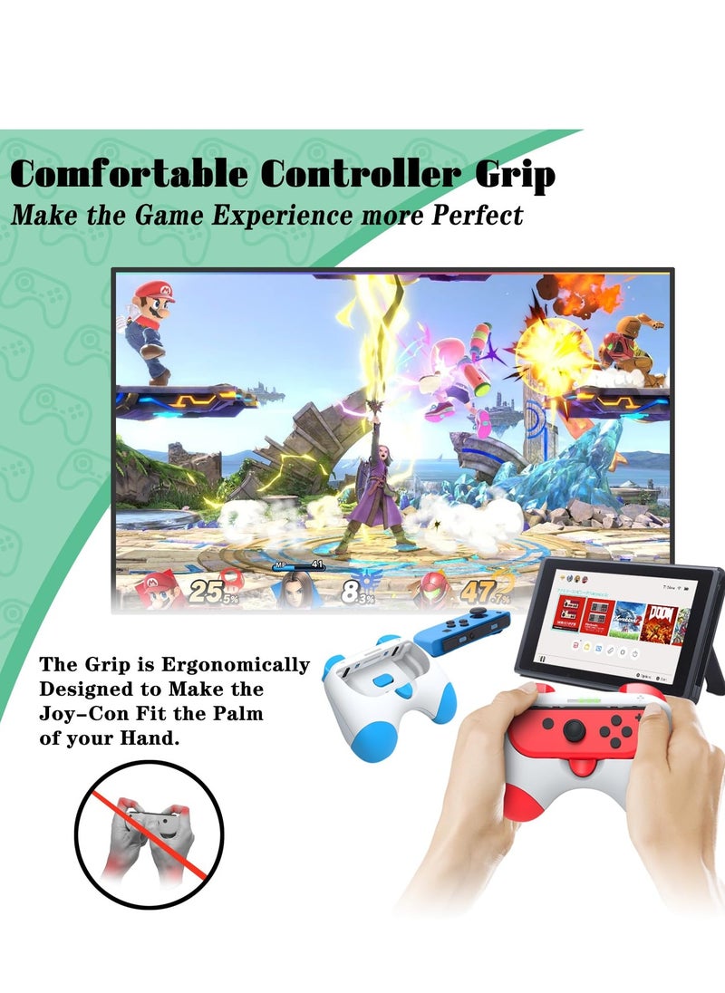Generic - Joy-Con Grip for Nintendo Switch/OLED, Comfortable Grip Wear Resistant Joy-Con Handle Game Controller Kit Accessory for Nintendo Switch, Switch OLED(4 Pack) - Image 1