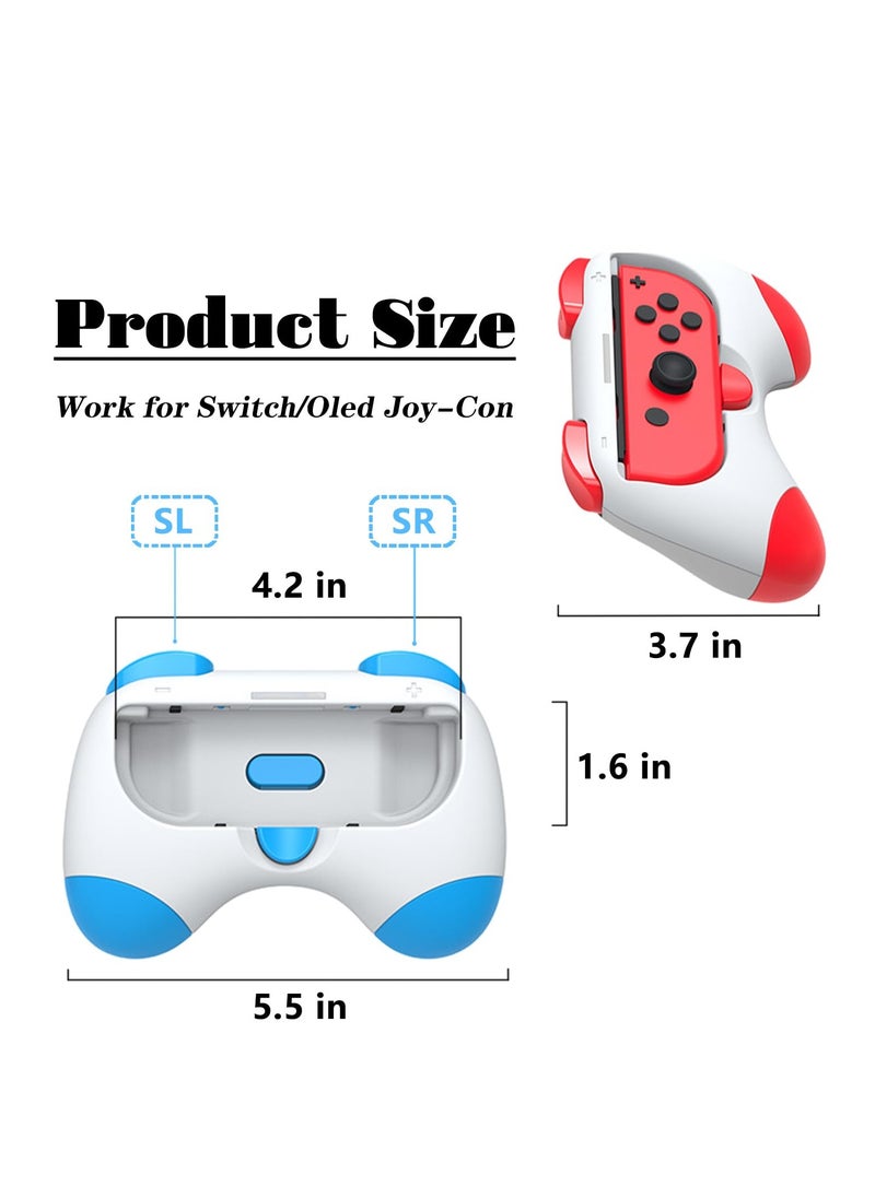 Generic - Joy-Con Grip for Nintendo Switch/OLED, Comfortable Grip Wear Resistant Joy-Con Handle Game Controller Kit Accessory for Nintendo Switch, Switch OLED(4 Pack) - Image 1