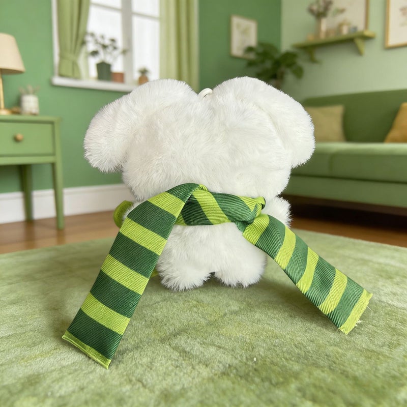 Four-Leaf Clover Dog Plush Toy Keychain - Image 3