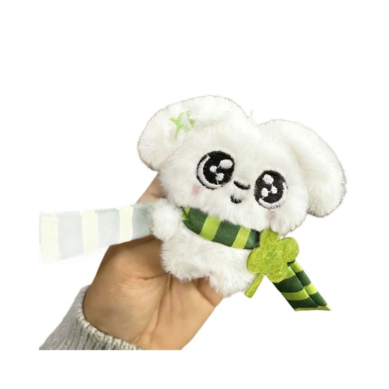 Four-Leaf Clover Dog Plush Toy Keychain - Image 5