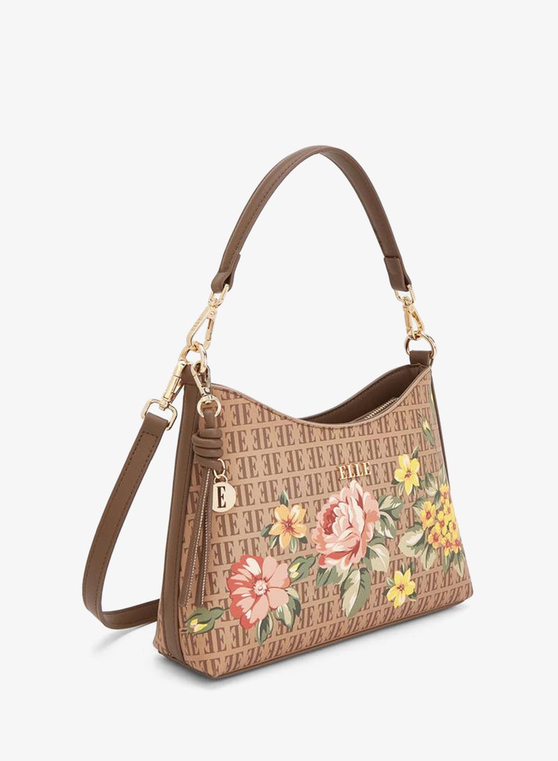 ELLE Floral Print Shoulder Bag With Detachable Strap - Image 3
