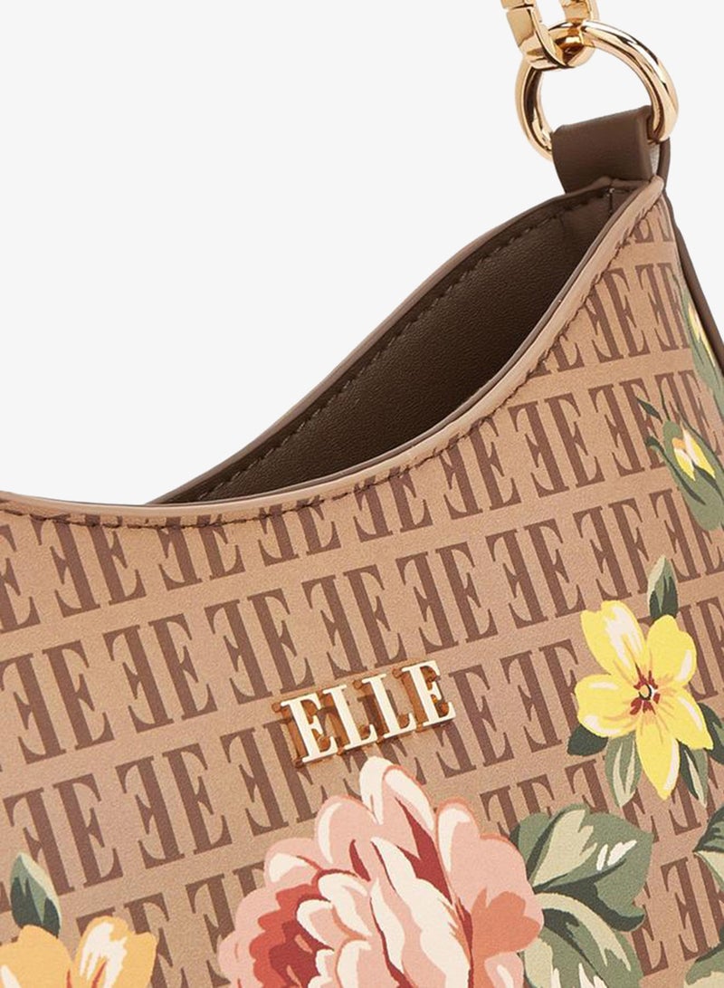 ELLE Floral Print Shoulder Bag With Detachable Strap - Image 4