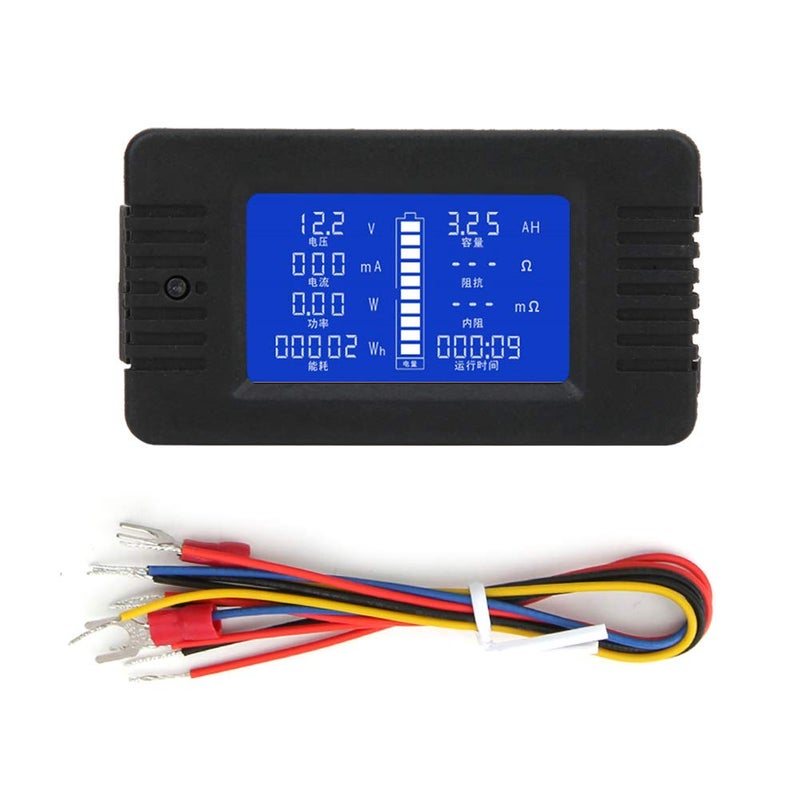 LCD Digital Battery Tester Multifunctional Voltage Current Power Impedance Capacity Monitor - Image 1