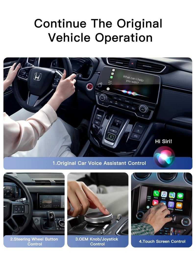 SOLARAE Wireless CarPlay Adapter for iPhone, Universal, Converts Wired to Wireless CarPlay Dongle, Plug & Play Compatible with BMW, Lexus, Ford, Benz, Audi, Volvo, and More - iOS 10+ Supported - Image 3