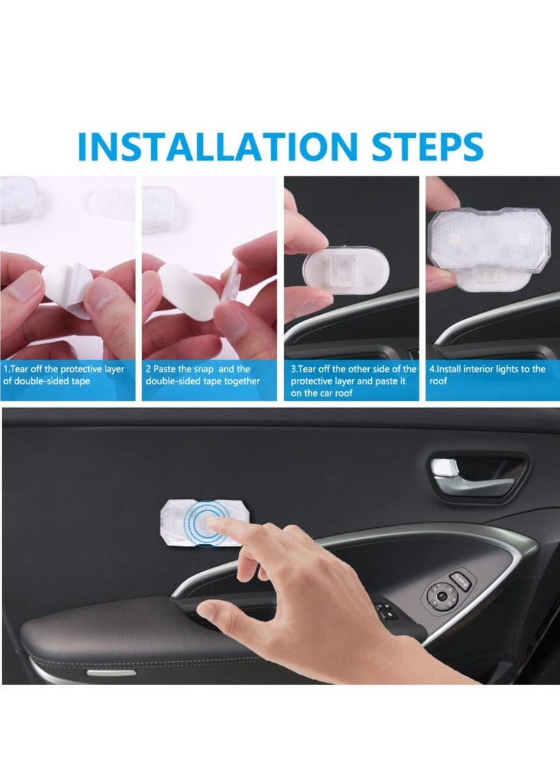 Interior Car Lights, 2 Pack Car Atmosphere Lights, Rechargeable LED Touch Lights, 7 Colors - 3 Lighting Effects, Unlimited DIY Color Car Decorative Lights for Car, Home, Party - Image 3