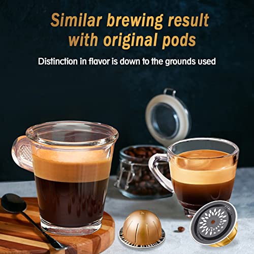 CAPMESSO Reusable Coffee Capsule Lids for Reusable Nespresso Pods Vertuo, Food Grade Silicone Caps for Any Sizes of Refillable Vertuo Pods with Scoop and Brush (5PCS Silicone Caps) - Image 2