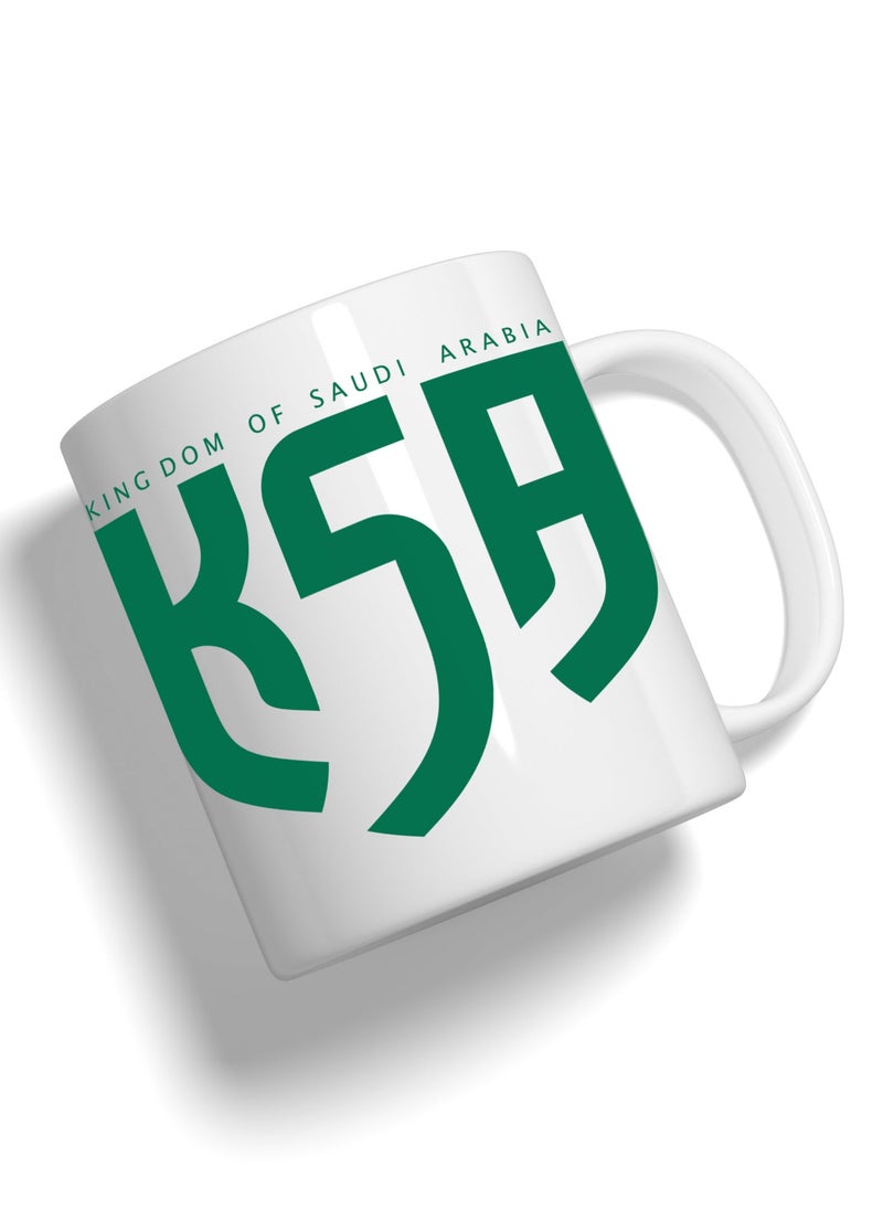 فون بلانيت عالم الموضة كوب بطباعة عالية الجودة بتصميم شعار المملكة السعودية - Image 2