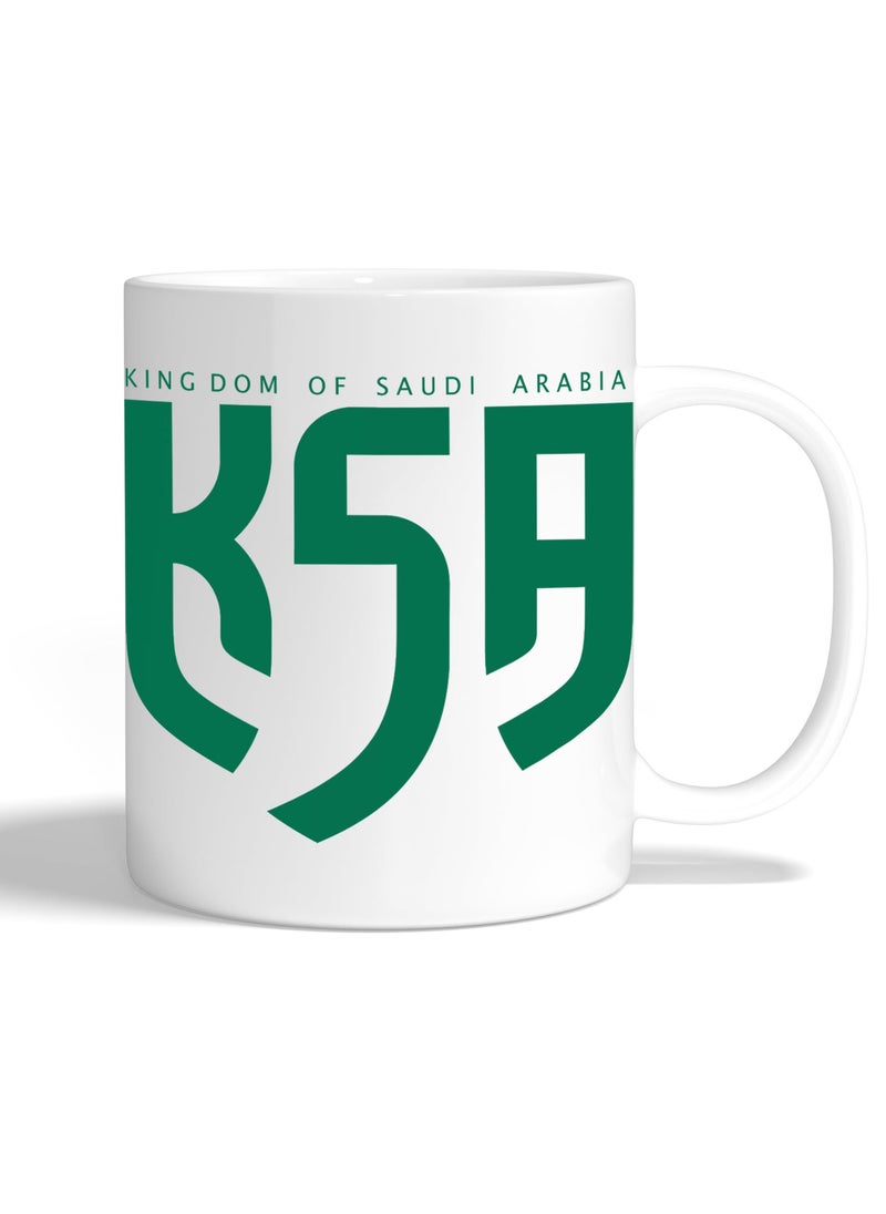 فون بلانيت عالم الموضة كوب بطباعة عالية الجودة بتصميم شعار المملكة السعودية - Image 1