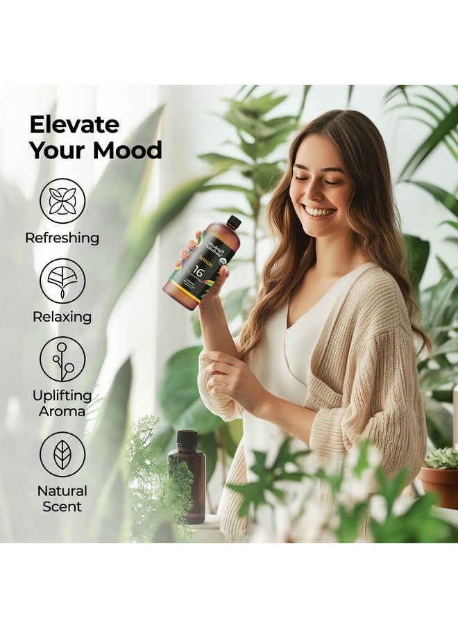 Healing Solutions - Organic Lemon Essential Oil Bulk, 16 Oz - Lemon Diffuser Oil - Lemon Essential Oil For Candle Making - Lemon Essential Oil Large Bottle - Lemon Essential Oil For Household Cleaning - Image 1