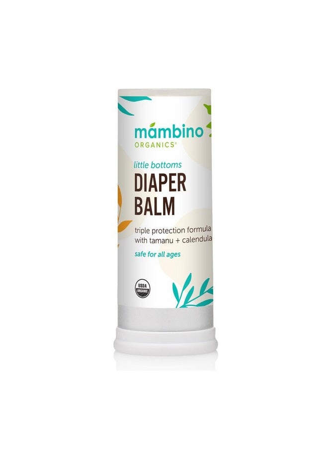 Mambino Organics - Little Bottoms Diaper Balm, New & Improved Diaper Ointment Rash Cream For Diaper Rash, Calendula - Oatmeal, Cruelty-Free, 0.63 Ounces - Image 1