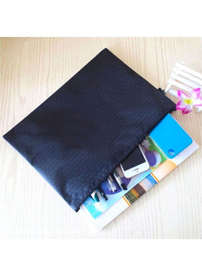 5-Piece Waterproof Zipper File Bag Set Multicolour - Image 3