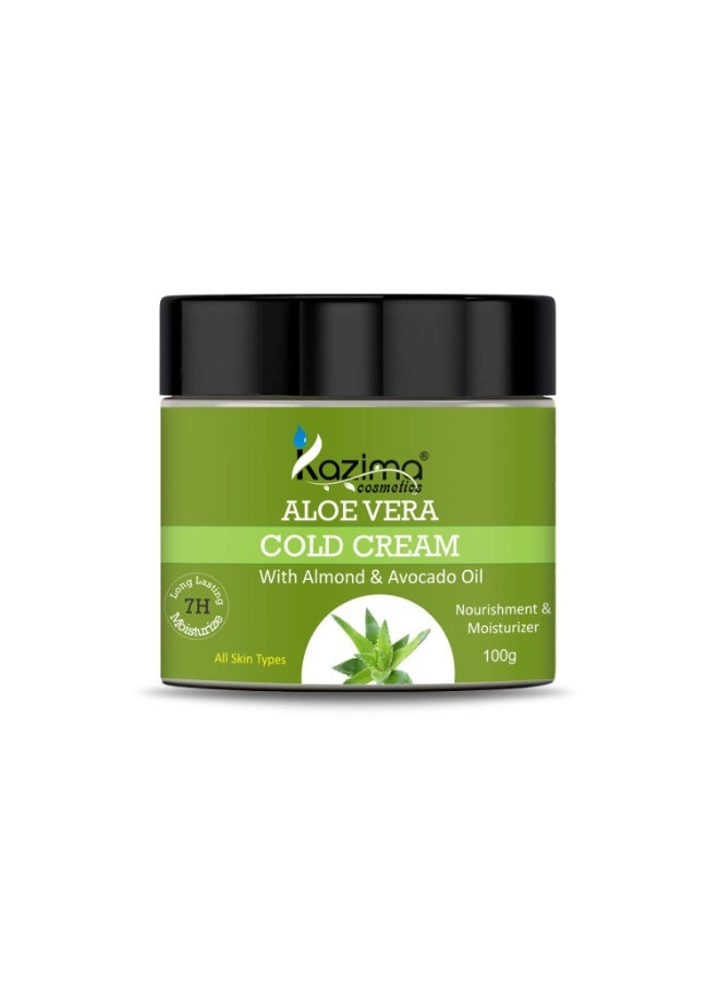 KAZIMA ALOE VERA COLD CREAM (100g) with Almond & Avocado Oil - Image 1