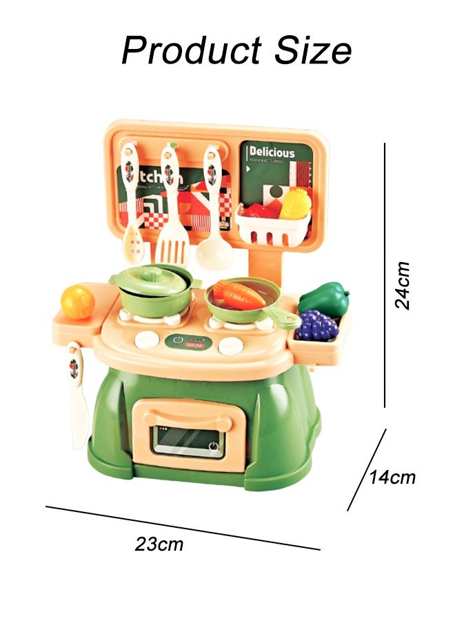 30PCS Kids Kitchen Playset with Oven & Storage Hooks, Realistic Pretend Cooking Toys for Toddlers, Complete Kitchenware & Food Accessories for Imaginative Role Play, Learning Educational Gift for Boys Girls - Image 2