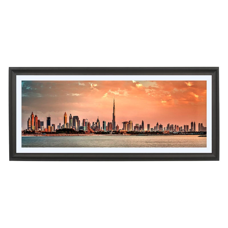 إطارات صور بانورامية LTYHHK 10x24 من الخشب الصلب مع مات أبيض 8x22 تعرض 8x22 مع مات أو 10x24 بوصة بدون مات إطار ملصق 10x24 إطارات صور 8x22 عائلية حائطية سوداء L23B1024W822