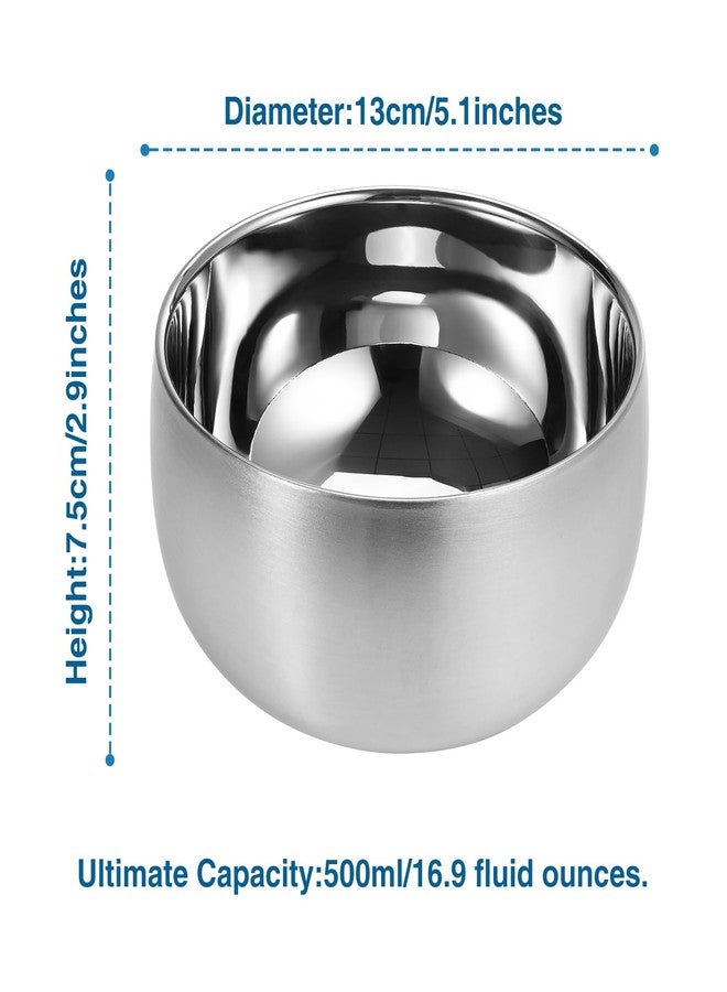 Bidponds 16.9 Fl Oz Ice Cream Bowl,Stainless Steel 316# Insulated Double Wall Vacuum Soup Bowl, Set of 2 - Image 2