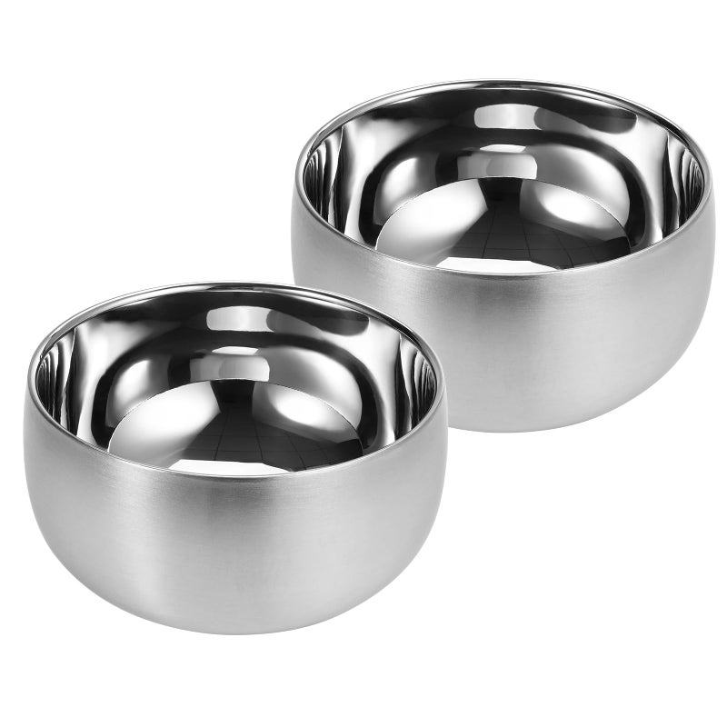 Bidponds 16.9 Fl Oz Ice Cream Bowl,Stainless Steel 316# Insulated Double Wall Vacuum Soup Bowl, Set of 2 - Image 1