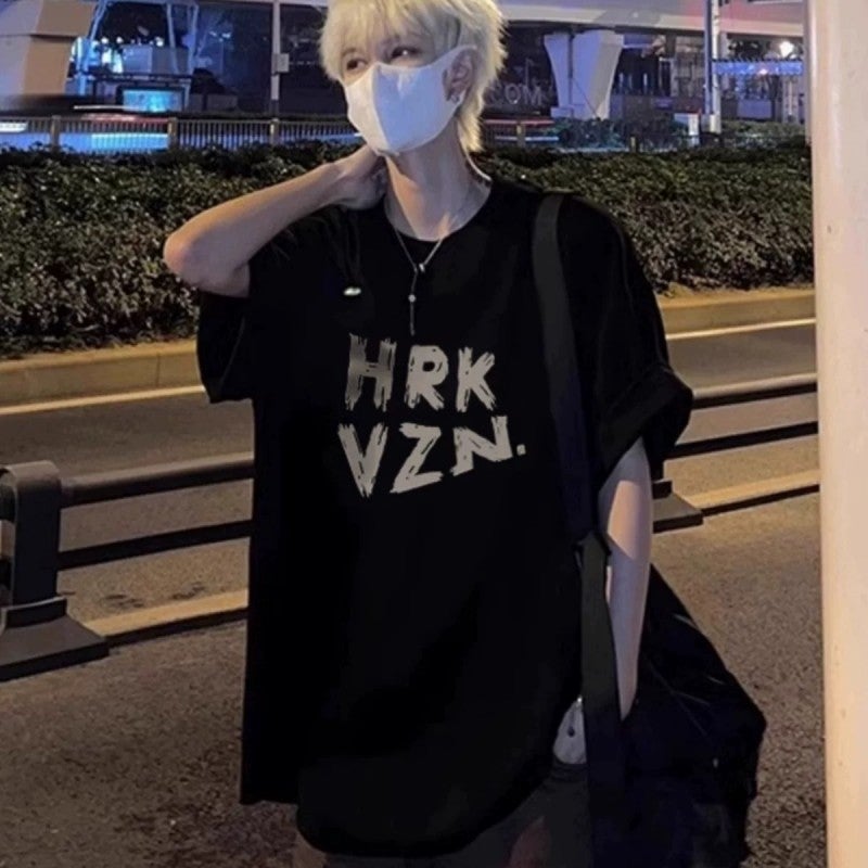 Heavy cotton short-sleeved t-shirt men's summer new American retro high street loose niche trendy brand ruffian handsome explosive street - Image 3