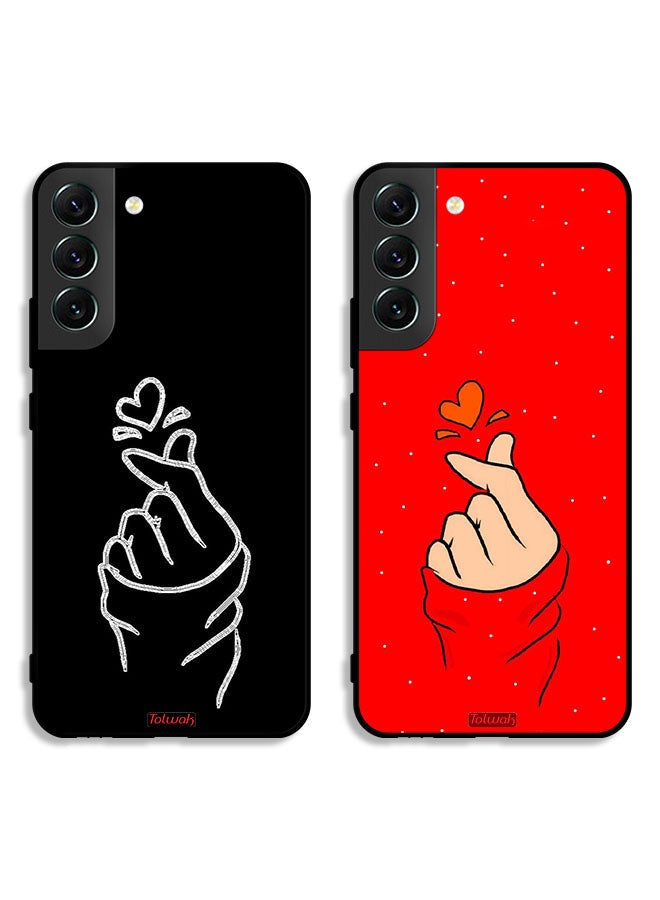 Tolwak Two Cases For Samsung Galaxy S22 Plus 5G Protective Covers Black and Red Snap - Image 1