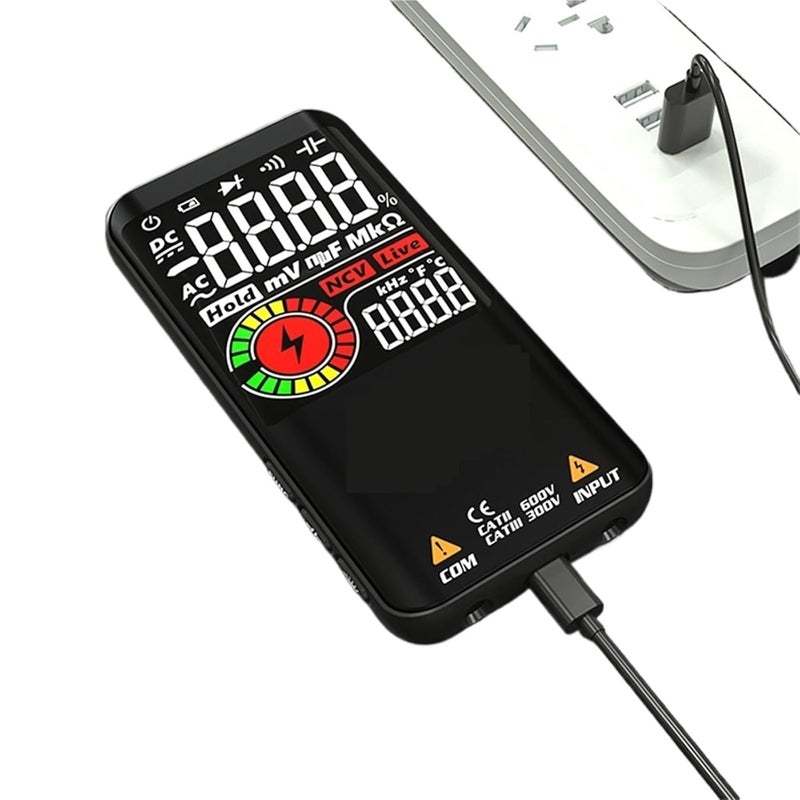 S11/10/20 Smart Digital Multimeter 9999 Counts TRMS Ultra Portable Rechargeable Voltage Tester Color EMF Detector(Bside S11 Black) - Image 5