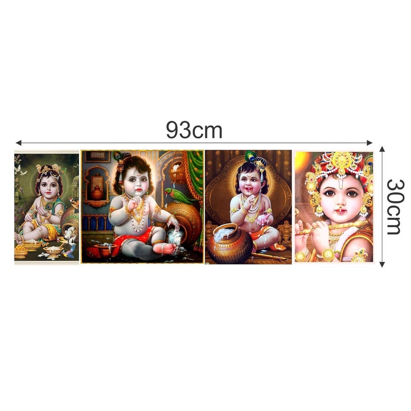 Sticker Yard Bal Krishna Posters Decor Kids Room Decor, Hall Decor, Kitchen Decor, Living Room Decor,Bedroom Decor Vinyl Wall Sticker,Multicolor (Standard Size -93X30Cm) - Image 3