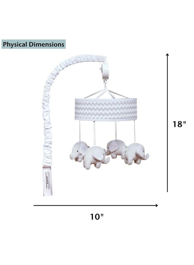Trend Lab Grey Elephant Crib Mobile - Baby Mobile for Crib - Musical Crib Mobile - Fun Whimsical Musical Mobile for Cribs - Rotating Nursery Mobile for Crib - Baby Crib Mobile for Boys and Girls - Image 3