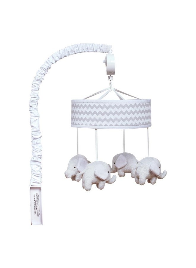 Trend Lab Grey Elephant Crib Mobile - Baby Mobile for Crib - Musical Crib Mobile - Fun Whimsical Musical Mobile for Cribs - Rotating Nursery Mobile for Crib - Baby Crib Mobile for Boys and Girls - Image 1