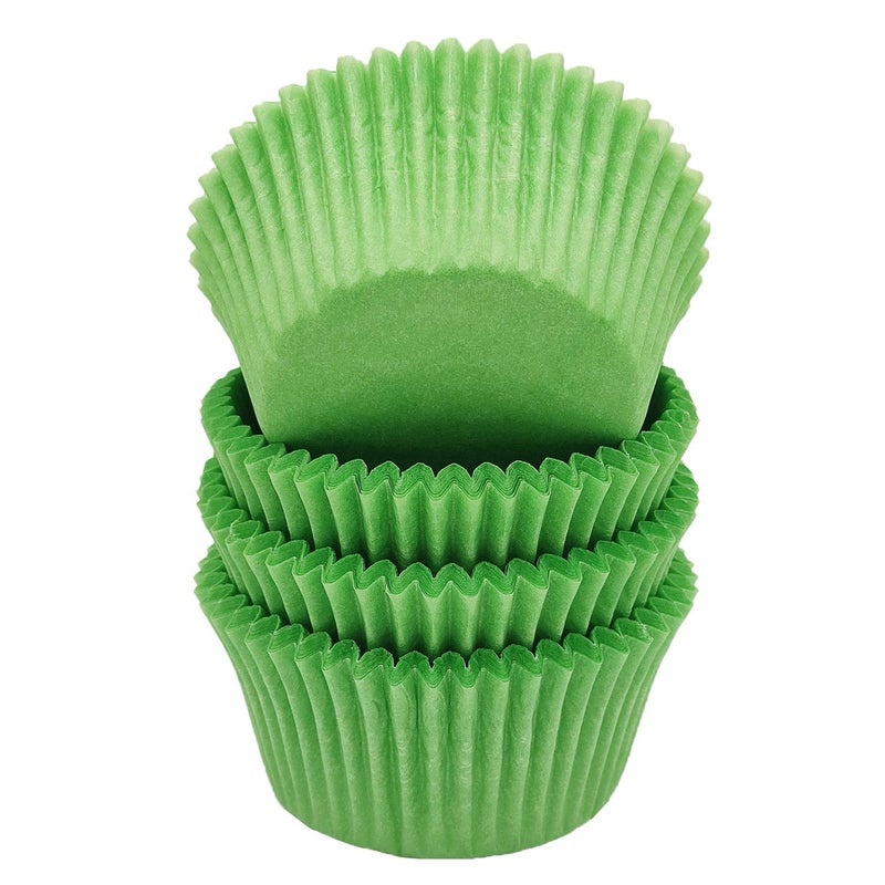 Mombake Premium Green Greaseproof Cupcake Liners Muffin Paper Baking Cups Standard Size 100Count