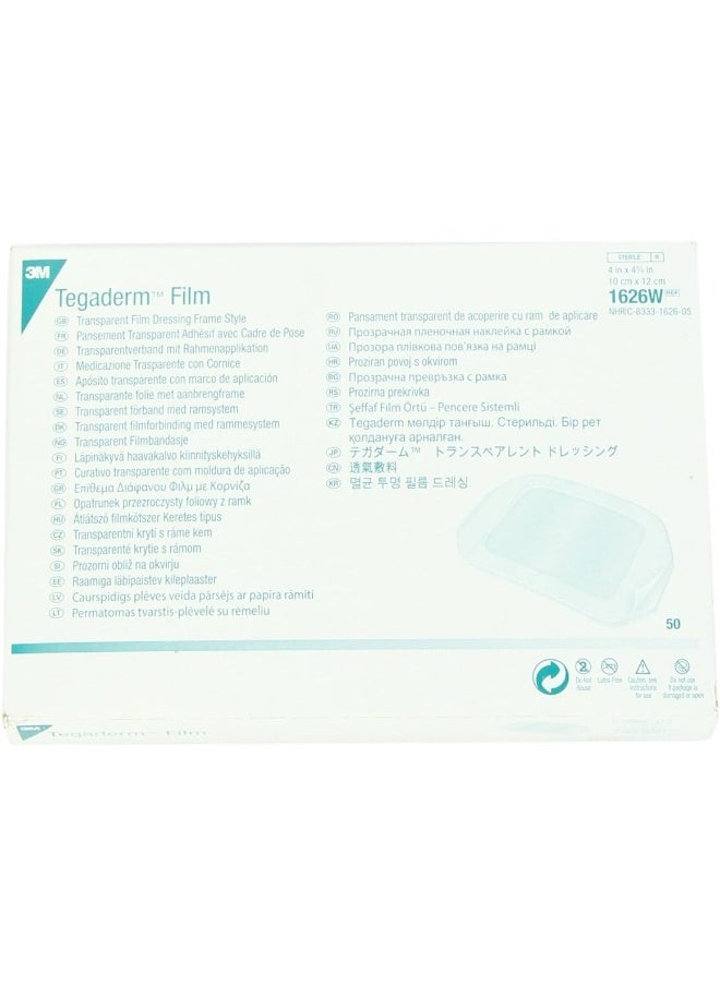 Tegaderm - 3M Transparent Dressing With Label 4" X 4 3/4" (10 X 12 Cm) 50 Per Box - Image 1