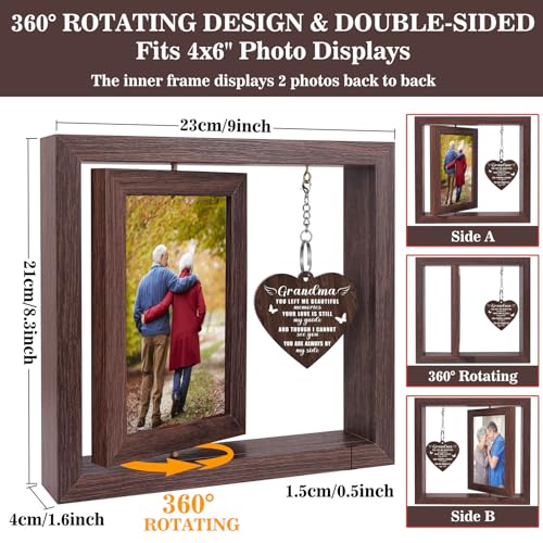 Boiveco Memorial Gifts for Loss of Grandma, Sympathy Gift for Loss of Grandma Memorial Picture Frame, In Memory of Grandma Grief Remembrance Bereavement Gifts for Loss of Grandma, Display Two 4x6 Photos - Image 4