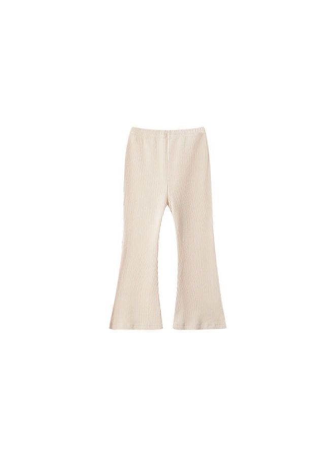 Children's Flared Pants Summer New Style Kids' Micro-flared Pants Girls' Ice Silk Ribbed Elastic Stylish Outerwear Leggings