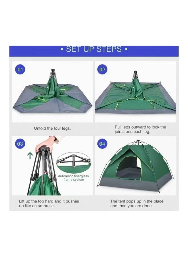 Generic Outdoor Tent Portable Foldable Wild Camping Camping Equipment Picnic Supplies Thickened Rainproof Sunproof Camping Tent  - Image 3