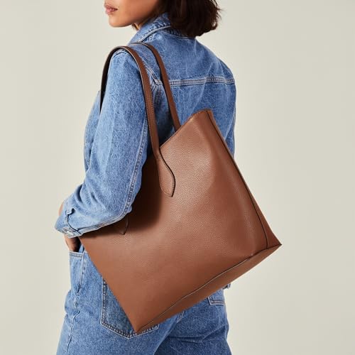 Accessorize London Women's Brown Laptop Tote Bag - Image 2