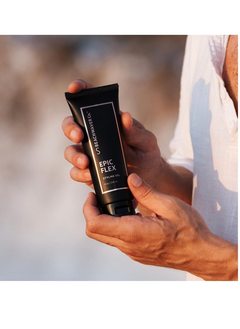 Beachwaver - Beachwaver Epic Flex Styling Gel - Lightweight, Non-Sticky Hair Gel for Women, Men, Kids with Rice Protein & Botanicals - Flexible Hold, Frizz Control and Style Definition - Vegan (4 Fl Oz) - Image 1