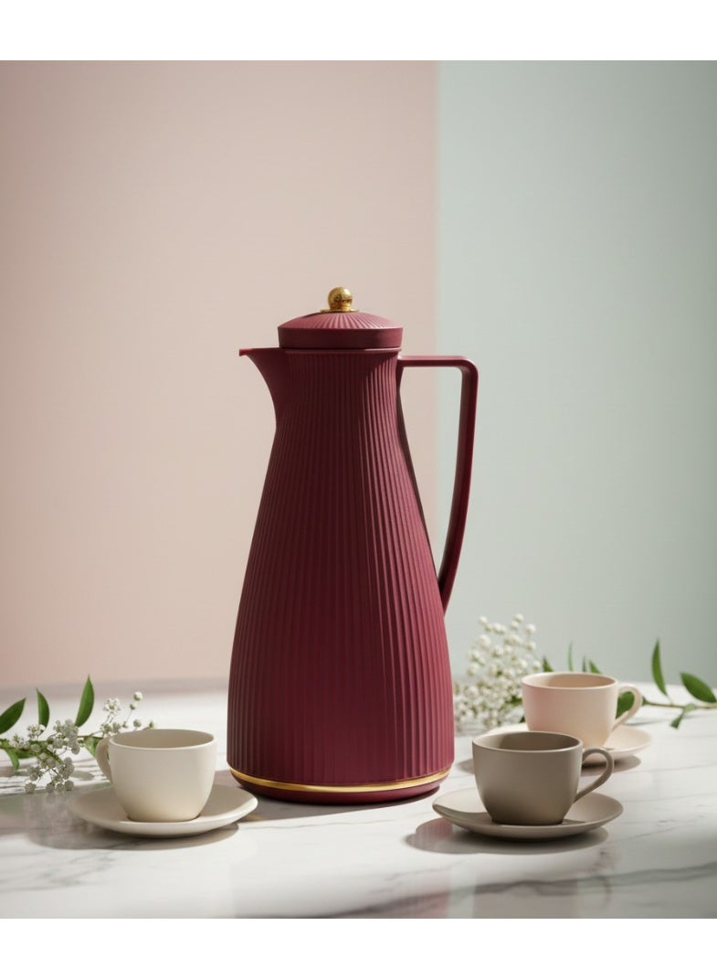 Bright Home Thermal Insulated Vacuum Coffee Jug 1L Milk Pot Insulated Tea Coffee Drinking Pitchers For Coffee Milk Tea Beverages With Aesthetic Design Durable, Stylish, and Practical Coffee Jug - Image 1