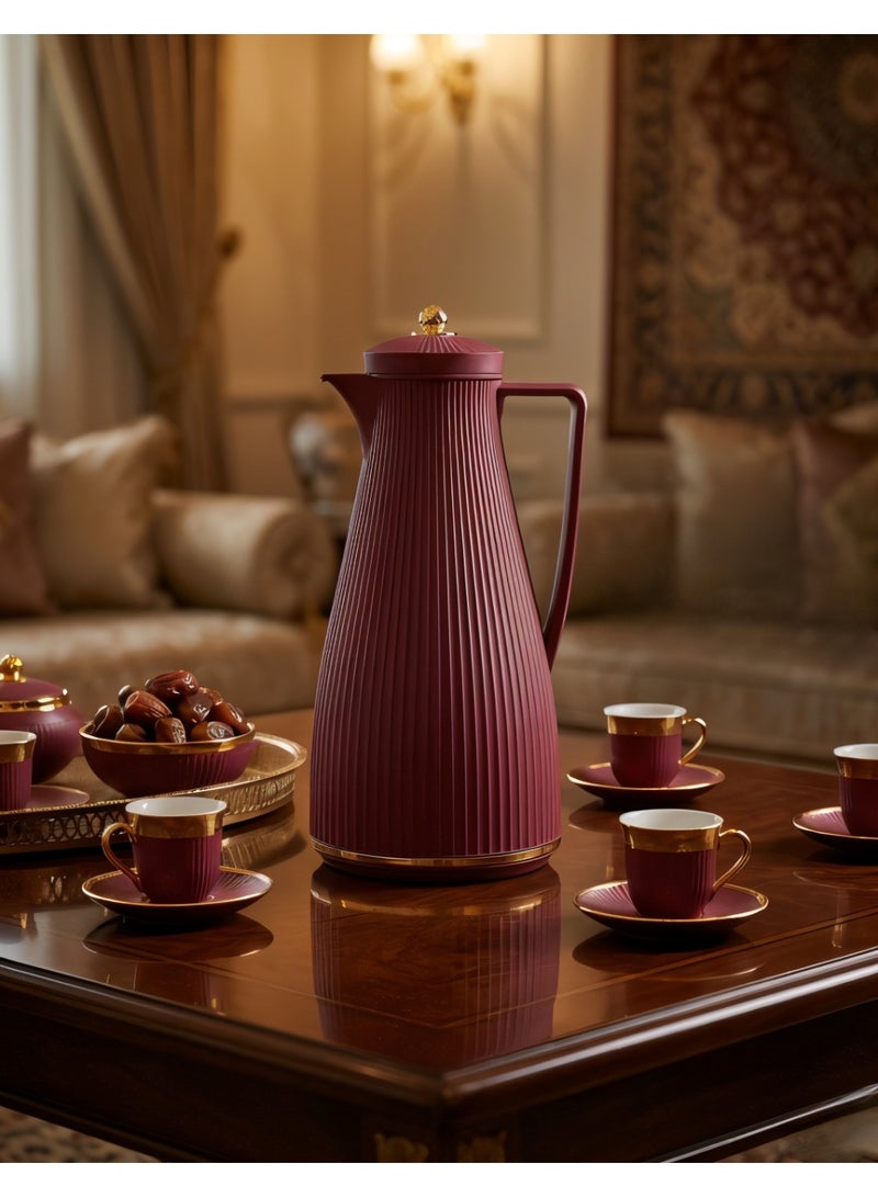 Bright Home Thermal Insulated Vacuum Coffee Jug 1L Milk Pot Insulated Tea Coffee Drinking Pitchers For Coffee Milk Tea Beverages With Aesthetic Design Durable, Stylish, and Practical Coffee Jug - Image 2