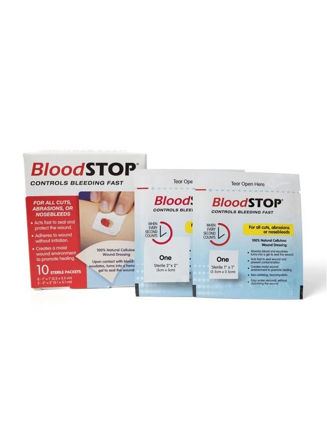 BloodSTOP LifeScience PLUS, Inc. Bloodstop Hemostatic Gauze Controls Bleeding Fast;10 Count - Image 2